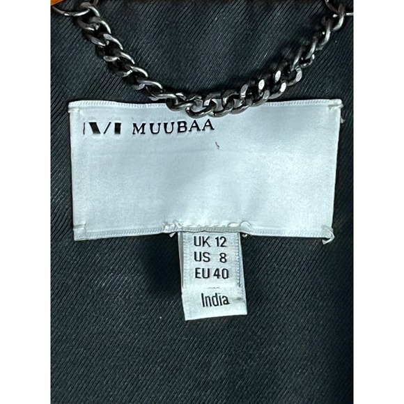 Muubaa Blush Pink Lamb Leather Draped Waterfall Jacket US Size 8 M01115R - Picture 7 of 13